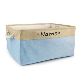 Personalized Dog Toy Basket Free Print Pet Storage Box Cat (Option: 41x32x21cm-D)