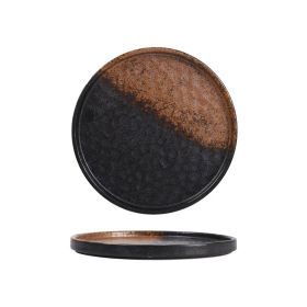 Ceramic Steak Creative Pasta Western Food Pizza Plate (Option: Black cloud disk-10inches)