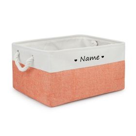 Personalized Dog Toy Basket Free Print Pet Storage Box Cat (Option: 41x32x21cm-J)