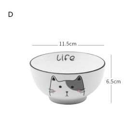 Nordic Tableware Set Bowl And Plate Combination Household Simple Ceramic (Option: D)