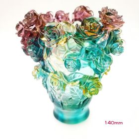 Vase Ornaments Artifact Multi-color Restaurant Available Small Vase Mural Glass Cup (Option: Multicolor 140mm)