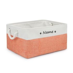 Personalized Dog Toy Basket Free Print Pet Storage Box Cat (Option: 31x21x12cm-I)