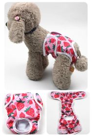 Pet Diapers Mother Dog Physiological Pants (Option: Strawberry-XS)
