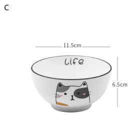 Nordic Tableware Set Bowl And Plate Combination Household Simple Ceramic (Option: C)