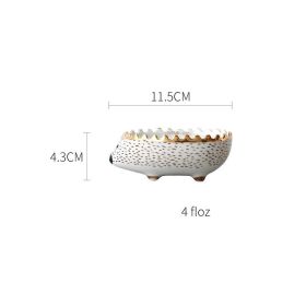 Hedgehog Phnom Penh Bowl Ceramic Small Bowl Cute Animal Cutlery (Option: S)