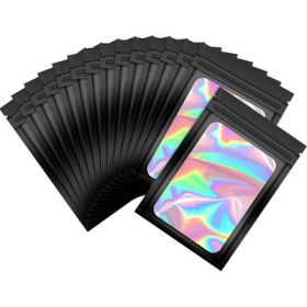 Deodorant Mylar Bag Visible Holographic Packaging (Option: Black-8x13cm)