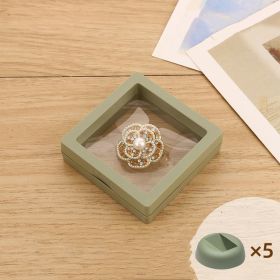 Thin Film Suspension Box Jewelry Storage (Option: Green-11X11 5PCS)