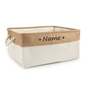Personalized Dog Toy Basket Free Print Pet Storage Box Cat (Option: 41x32x21cm-A)