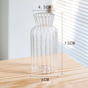Clear Glass Vase Living Room Decoration Flower Ware (Option: B)