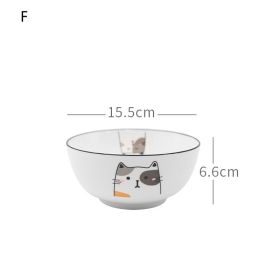Nordic Tableware Set Bowl And Plate Combination Household Simple Ceramic (Option: F)