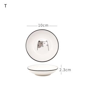 Nordic Tableware Set Bowl And Plate Combination Household Simple Ceramic (Option: T)