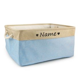 Personalized Dog Toy Basket Free Print Pet Storage Box Cat (Option: 41x32x21cm-F)