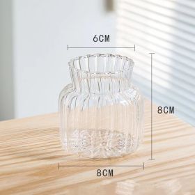 Clear Glass Vase Living Room Decoration Flower Ware (Option: A)