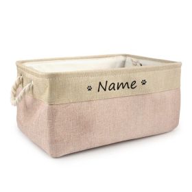 Personalized Dog Toy Basket Free Print Pet Storage Box Cat (Option: 36x27x17cm-C)