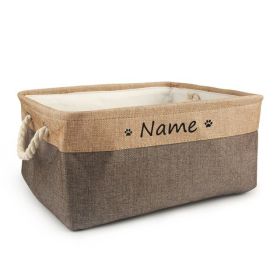 Personalized Dog Toy Basket Free Print Pet Storage Box Cat (Option: 41x32x21cm-B)