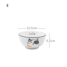 Nordic Tableware Set Bowl And Plate Combination Household Simple Ceramic (Option: E)