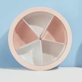 Segmental Sealed Small Plate Fruit Multi Lattice Candy Box With Lid (Option: Smoke powder)