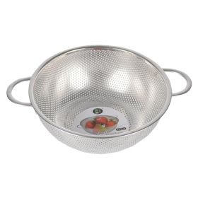 Stainless Steel Drain Basket Kitchen Rice Washing Basket (Option: 25.5cm-Thickened pure steel)