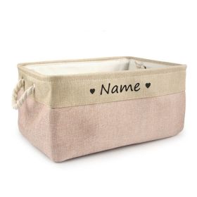 Personalized Dog Toy Basket Free Print Pet Storage Box Cat (Option: 31x21x12cm-E)