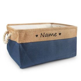 Personalized Dog Toy Basket Free Print Pet Storage Box Cat (Option: 41x32x21cm-N)